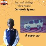 A paper Car (3rd Position - Omotola Iyanu)